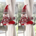 Adorable Christmas snowman plush curtain tieback buckle for festive holiday home decor - Snowman / 2 Pcs/Set