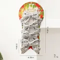 Lot de 4 nœuds à paillettes argentées pour sapin de Noël, décoration de fête idéale - 4 Pièces/Pack / Argent