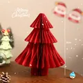 30 cm rode accordeon gevouwen papieren kerstboom voor feestelijke tafeldecoratie - Decorative Figurines / 30cm / Rood