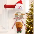 Schattige pluche Kerstman deurklink hanger met gedroogde sinaasappelschijfjes - Kerstman Cover & Oranje Hanger