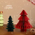 Set van rode en groene honingraatpapier kerstbomen in de maten 20 cm en 30 cm voor decor - Ornamenten set / 2 Stuks/Verpakking (30cm+20cm) / Rood+Groen