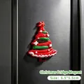 Festlicher roter Weihnachtsbaum Kühlschrankmagnet aus Harz für Deko, 6,5x5,5cm - Roter Weihnachtsbaum Magnet