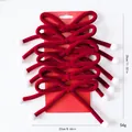 Lot de 6 nœuds de Noël décoratifs en velours rouge pour sapin, taille 22x28cm - 6 pièces/paquet / Bordeaux