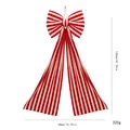 Large red and white striped Christmas bow decoration, 120cm x 40cm festive ornament - 40*110cm / Red White Plaid