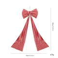 Large red and white striped Christmas bow ornament, 180cm long for festive tree decor. - 60*180cm / Red White Plaid