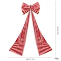 Extra large red and white striped Christmas bow tree ornament, size 210x80cm, 988g. - 80*210cm / Red White Plaid