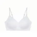Reggiseno senza cuciture bianco senza ferretto con supporto morbido e spalline regolabili - Taglia S / Top / Bianco
