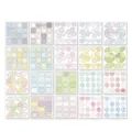 Set de 20 hojas de pegatinas kawaii en tonos pastel para scrapbooking - Paquete de 20 / Malvavisco Blanco Leche