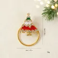 Eleganter Weihnachtsbaum Serviettenring mit Strasssteinen, 6cm x 4cm festliche Tischdeko. - Einzelner OPP-Beutel / Weihnachtsbaum