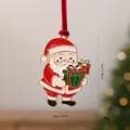 Santa Claus enamel Christmas tree ornament with dimensions 7x5cm and 33g weight - Gift Santa (Style F)