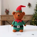 Christmas elf teddy bear plush toy ornament in red and green festive outfit - Black Belt Bear (23cm) / 12x5.5x36cm / Green