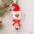 Handmade Santa Claus pipe cleaner ornament for Christmas tree decor with silver bell - Santa Claus Pendant / 19x7.5x5.5cm