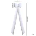 Gran lazo de Navidad de terciopelo blanco, cinta de 150 cm para decoración del hogar - 150cm / Blanco
