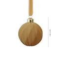 Ochre yellow flocked Christmas ball ornament with 6cm diameter dimension measurement - Diamond Pattern Style (ZH-25SDQ17) / 6cm / Yellow Coffee