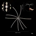 Branche de Noël en gemmes acryliques argentées étincelantes avec mesures de 30 cm - Branche de Strass Feu d'Artifice / 48cm / Argent
