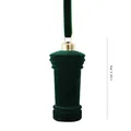 Unique dark green flocked Christmas post box ornament with velvet ribbon for tree decor - Pillar Box Ornament (ZH-25SDQ17) / 9cm Single Pack / Dark Green