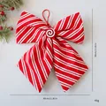 Grote rood-wit gestreepte kerststrik van 30cm voor feestelijke boomdecoratie. - 30cm / Rood-Wit Gestreepte