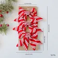 Set van rood-wit gestreepte kerststrikken met snoepcentrum voor feestelijke decoratie - Set van 3 / Rood-Wit Gestreepte