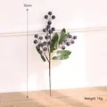 Decorative artificial blueberry berry branch for Christmas tree decoration 30cm 18g - Branch / Blueberry