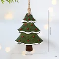 Vintage resin Christmas tree ornament with snow edges and red dots, 6.5cm height - OPP Bag / Polka Dot Xmas Tree