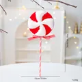 Roter und weißer Schaumstoff-Lutscher-Weihnachtsschmuck, 10x26cm großer Deko-Anhänger. - 10x26cm 1 Stück