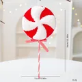 Dekorativer rot-weißer Schaumstoff-Lollipop Weihnachtsanhänger mit Größenangaben - 15x34cm 1 Stück
