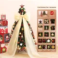 Luxe 1,5 m PVC kerstboomset met grote champagne strik en diverse gouden ornamenten - 1.5 Meter Set (Ornamenten, Dozen en Lichtjes)