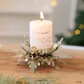 Exquisiter goldener Schneeflocken-Kerzenhalter aus Eisen für Weihnachtsdekorationen - Gold Große Schneeflocke (Ohne Kerze)