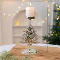 Eleganter silberner Kerzenhalter in Weihnachtsbaumform aus Eisen mit Maßangaben - Gold 3D Weihnachtsbaum Ständer (Ohne Kerze)