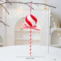 Red and white foam candy lollipop Christmas tree ornament, 18cm hanging decoration - 6x18cm 1 Piece