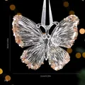Transparente Acryl-Schmetterling Weihnachtsdekoration mit Pailletten, 11x10cm groß - 3D Schmetterling - Transparent Paillette