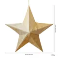 Large 52cm gold sequined five-pointed star Christmas tree topper and hanging decoration - 55cm / Gold