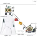 Christmas cable car snow mountain musical box dimensions and weight specifications. - Alpine Movable Cable Car Music Box