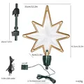 LED-Weihnachtsbaumspitze Stern mit USB-Kabel und 2.7m Verlängerungskabel - Achtzackiger Stern / Rotierende Baumspitze