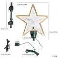 LED-Weihnachtsbaumspitze Stern Abmessungen inklusive USB-Kabel und Verlängerungskabel - Pentagramm / Rotierende Baumspitze