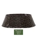 Grand cache-pied de sapin de Noël tressé main marron café de 65 cm de diamètre - L / Marron
