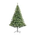 Vollgrüner künstlicher Zeder-Weihnachtsbaum auf stabilem Metallständer für Deko - Dichter grüner nackter Baum / 2,1 Meter