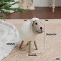 Statuetta di pecora in feltro nordico fatta a mano, 26 cm per decorazione casa - Pecora in feltro bianco medio