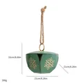 Cloche de Noël en métal vert vintage avec motifs flocons de neige et dimensions - Style Losange / S / Vert Vintage