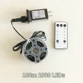 100m 1000 LED green wire fairy string lights with remote control and power adapter - 100m 1000 LEDs