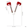 Red and green Christmas elf legs tree topper pick with dimensions, height 53cm and weight 40g - Elf Leg Pick / Red and Green
