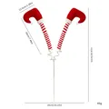 Striped Christmas elf legs insert decoration with dimensions and 40g weight - Elf Leg Pick / Red White