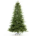 Großer künstlicher Weihnachtsbaum mit dichten PE- und PVC-Nadeln und stabilem Metallständer - Gemischter PE Dichter Kahler Baum / 1.8m