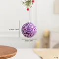 Bola de Navidad premium de 8 cm con lentejuelas moradas para decoración de árboles - Bola de Lentejuelas Láser (Estilo A)