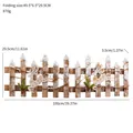 Nordic wooden reindeer Christmas fence with snow, 100cm length variant for tree base. - Elk Style