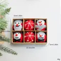 Juego de 6 adornos navideños de fieltro hechos a mano con forma de muñeco de nieve - Bolas de Fieltro Muñeco de Nieve con Corbata (6 Piezas/Paquete)