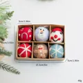 Set de regalo de adornos navideños de fieltro de lana hechos a mano con muñeco de nieve - Bolas de Fieltro Hombre de Jengibre (6 Piezas/Paquete)