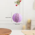 8 cm paarse glitter schuim kerstbal ornament voor boomdecoratie - Microkraal Textuur Bal (Stijl F)