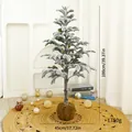 Besneeuwde ceder kerstboom met dennenappels en mosbasis, hoogte 100cm decoratief - Height 100cm / Mosvoet Besneeuwd 100cm Stijl