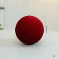 Burgundy velvet Christmas ball ornament with 10cm diameter and soft plush texture - 10cm / Burgundy Velvet Ball